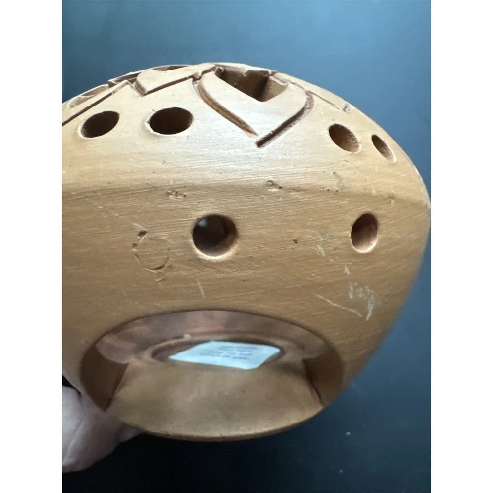 NEW Ten Thousand Villages Shadow Magic Votive Holder Terracotta Handmade Banglad